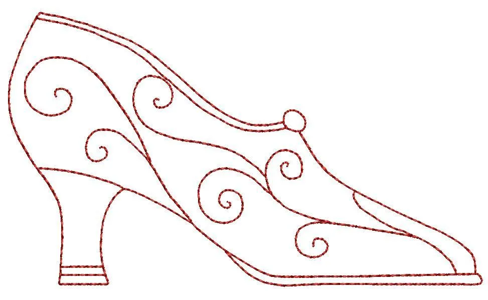 Redwork Dress Up Shoes