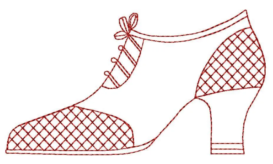 Redwork Dress Up Shoes