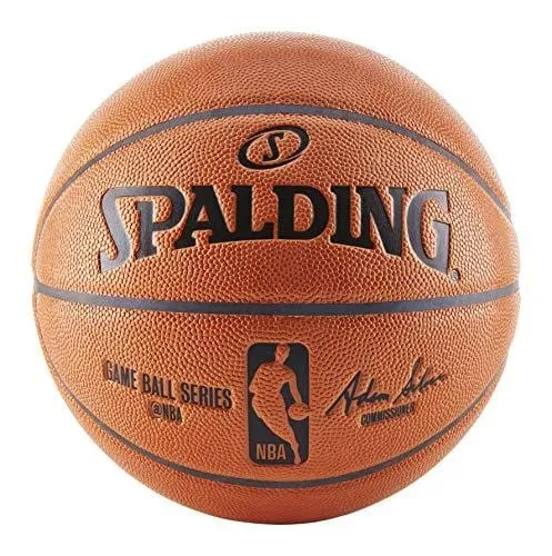 Spalding NBA Replica Indoor/Outdoor Game Ball, Orange, Size 7/29.5-Inch