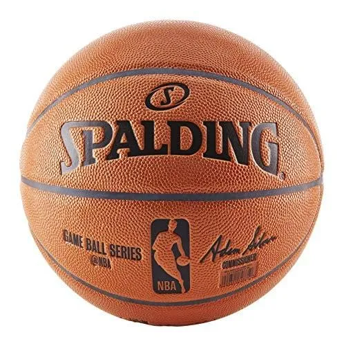 Spalding NBA Replica Indoor/Outdoor Game Ball, Orange, Size 7/29.5-Inch