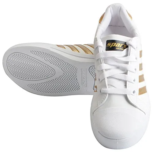 Sparx Women's White Golden Sneakers (SD0111L_WHGO0006), 6 UK, 6 UK