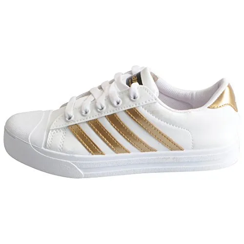 Sparx Women's White Golden Sneakers (SD0111L_WHGO0006), 6 UK, 6 UK