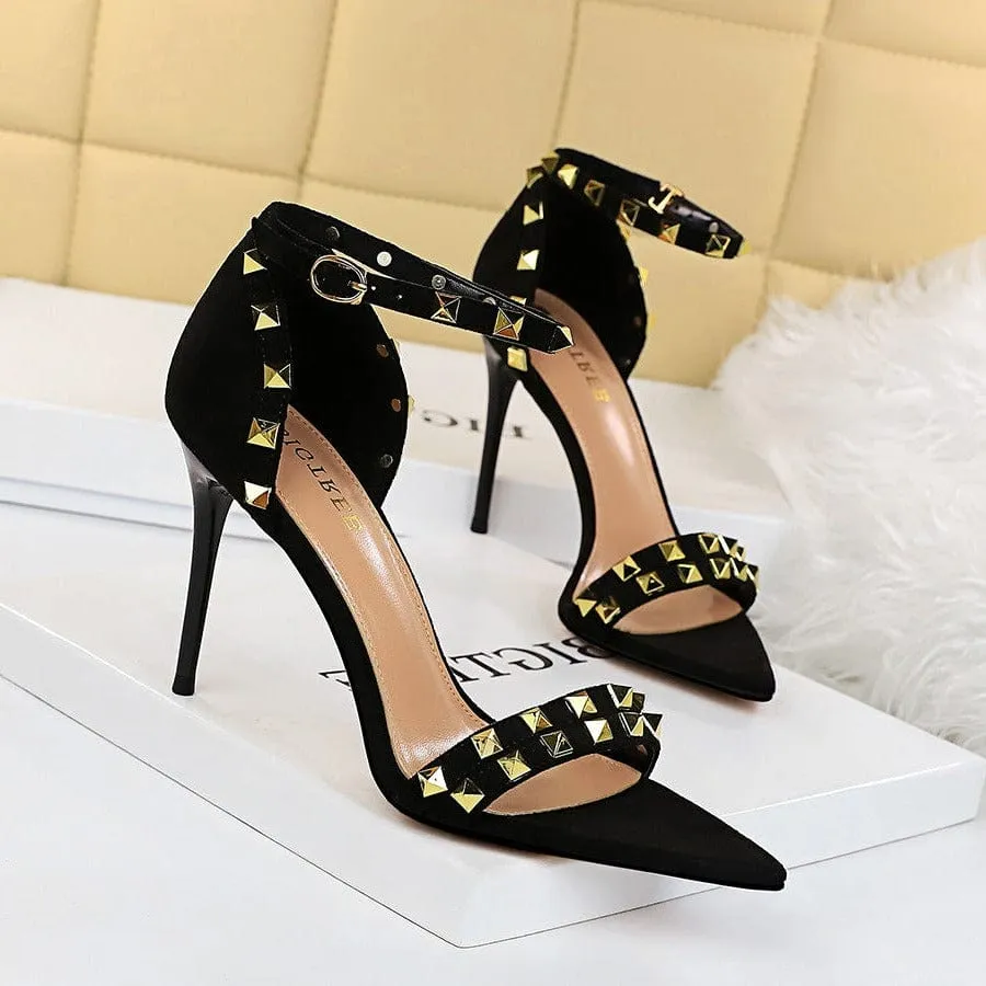 Studded Heel Sandals