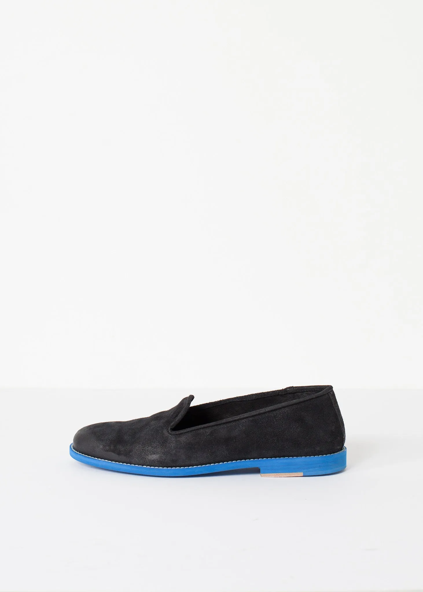 Suede Loafers - Black/Blue