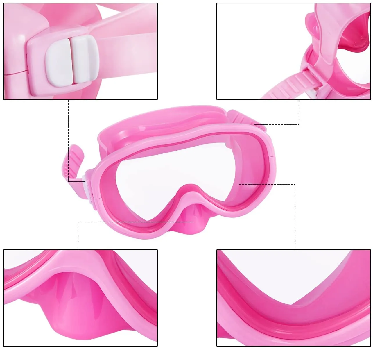 Swimming Goggles Semi-Dry Snorkel Kit