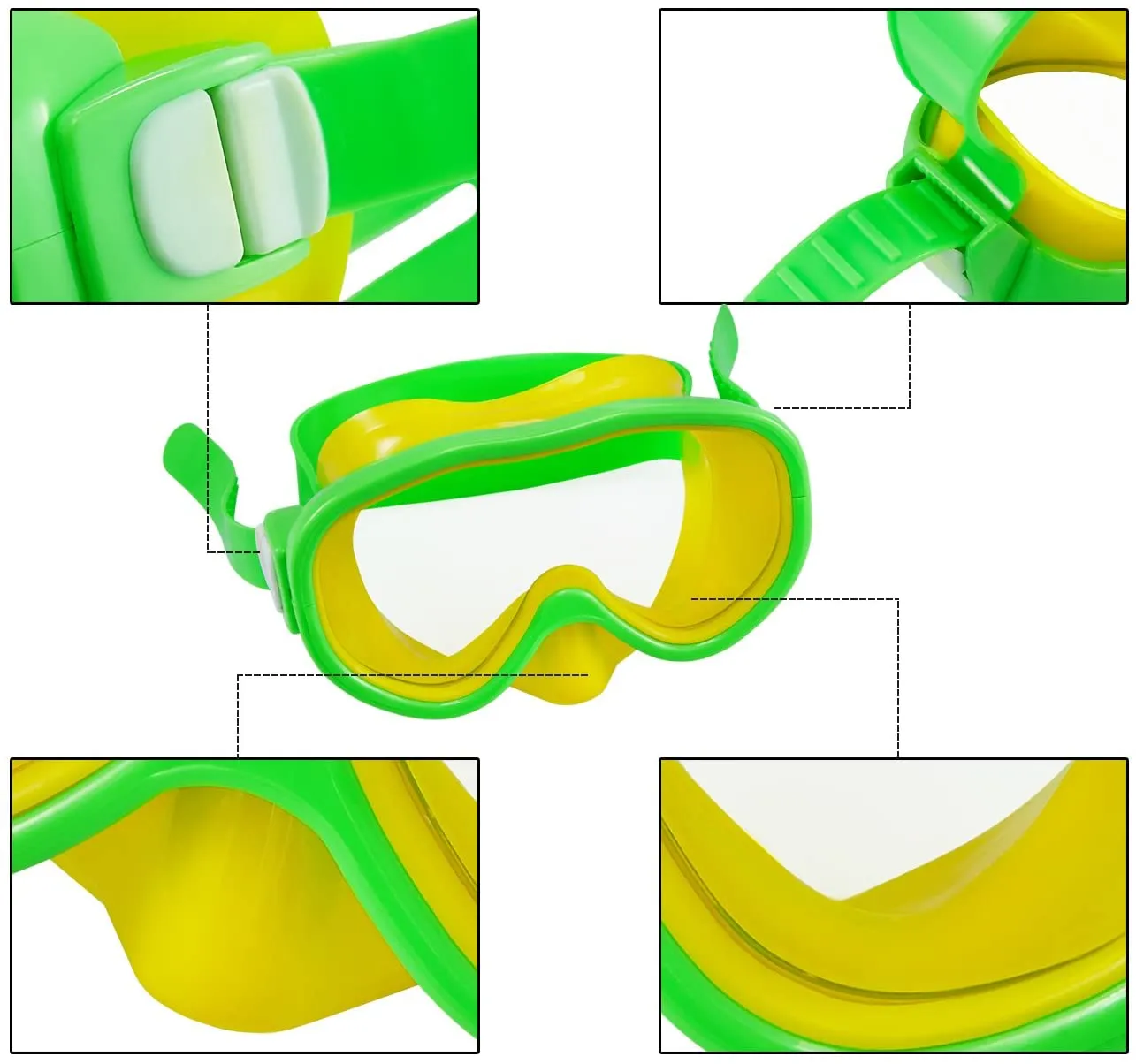 Swimming Goggles Semi-Dry Snorkel Kit