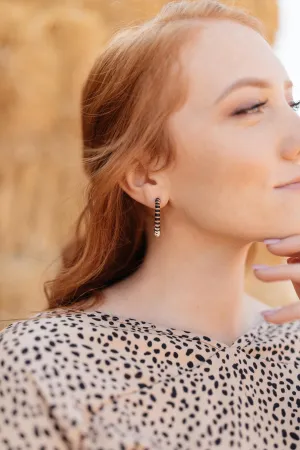 Threaded In Black Hoop Earrings