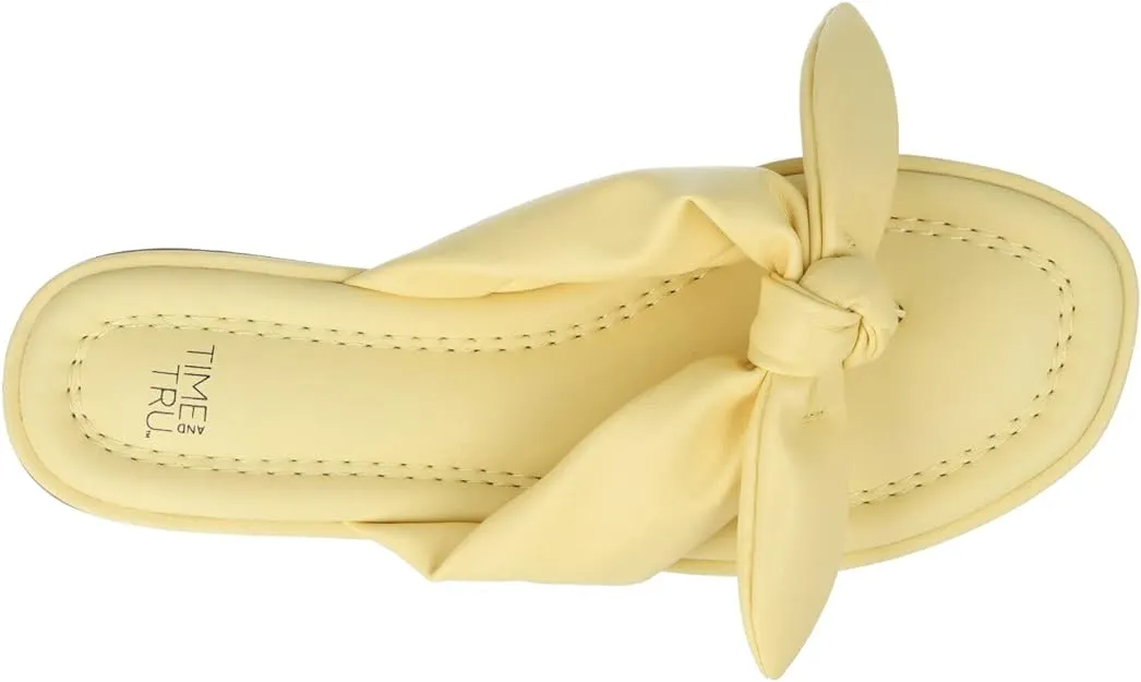 TIME AND TRU  -  Bow Thong Slipper