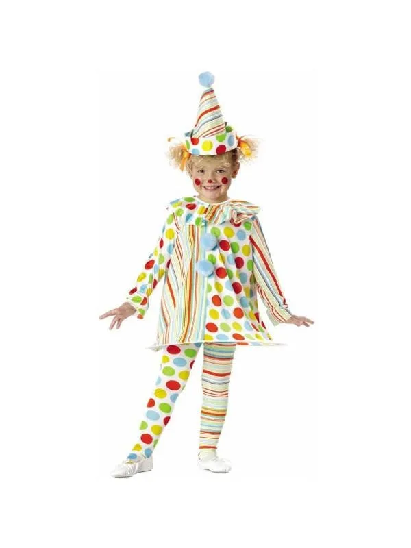 Toddler Girls Candy Clown Costume