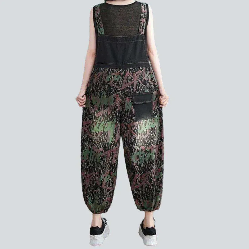 Trendy painted baggy dungaree for women