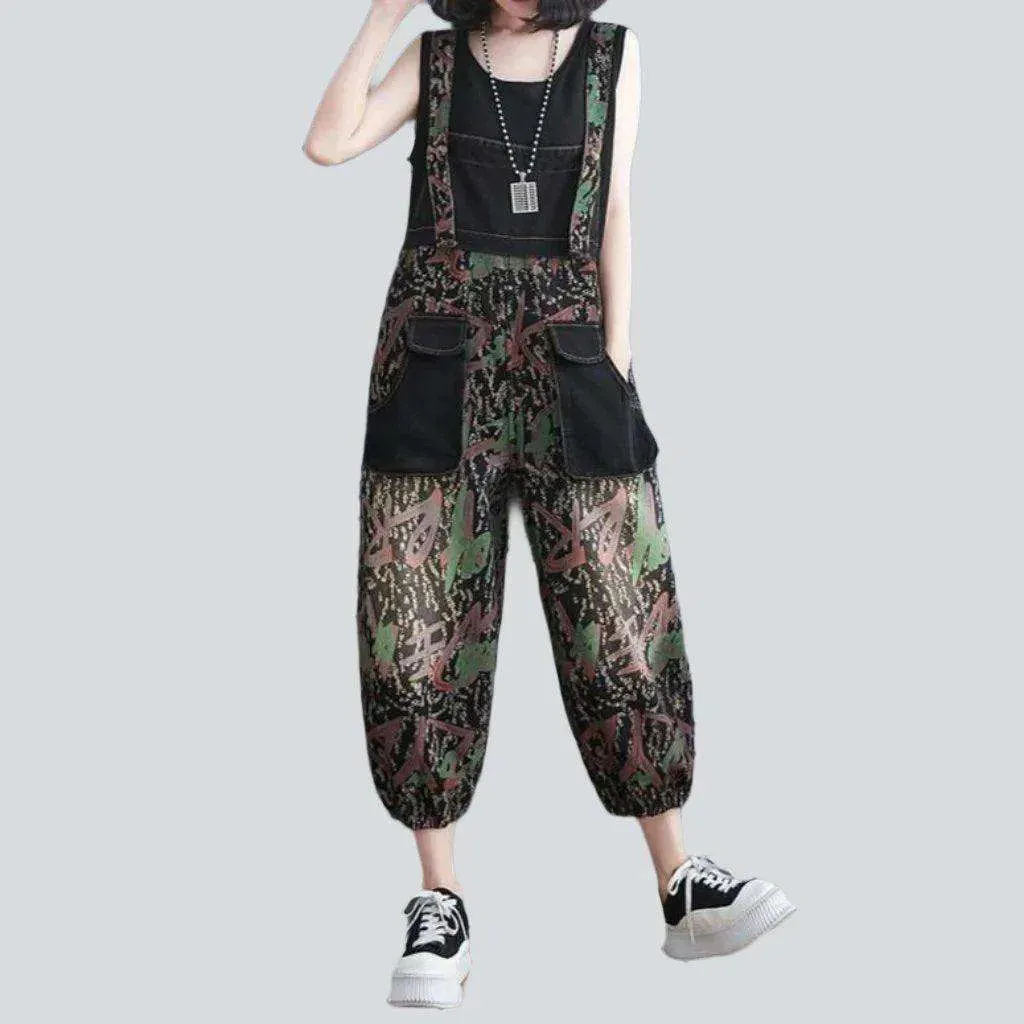 Trendy painted baggy dungaree for women