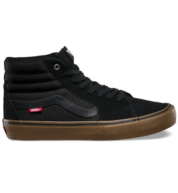 Vans Sk8 Hi Black Gum Pro Skate Shoes