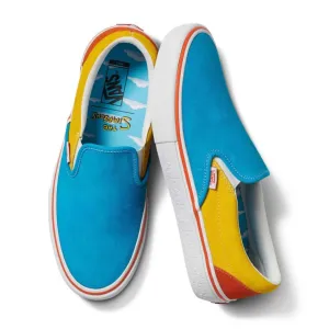 Vans x The Simpsons Slip-On Pro Skateboard Shoe - Blue/Yellow