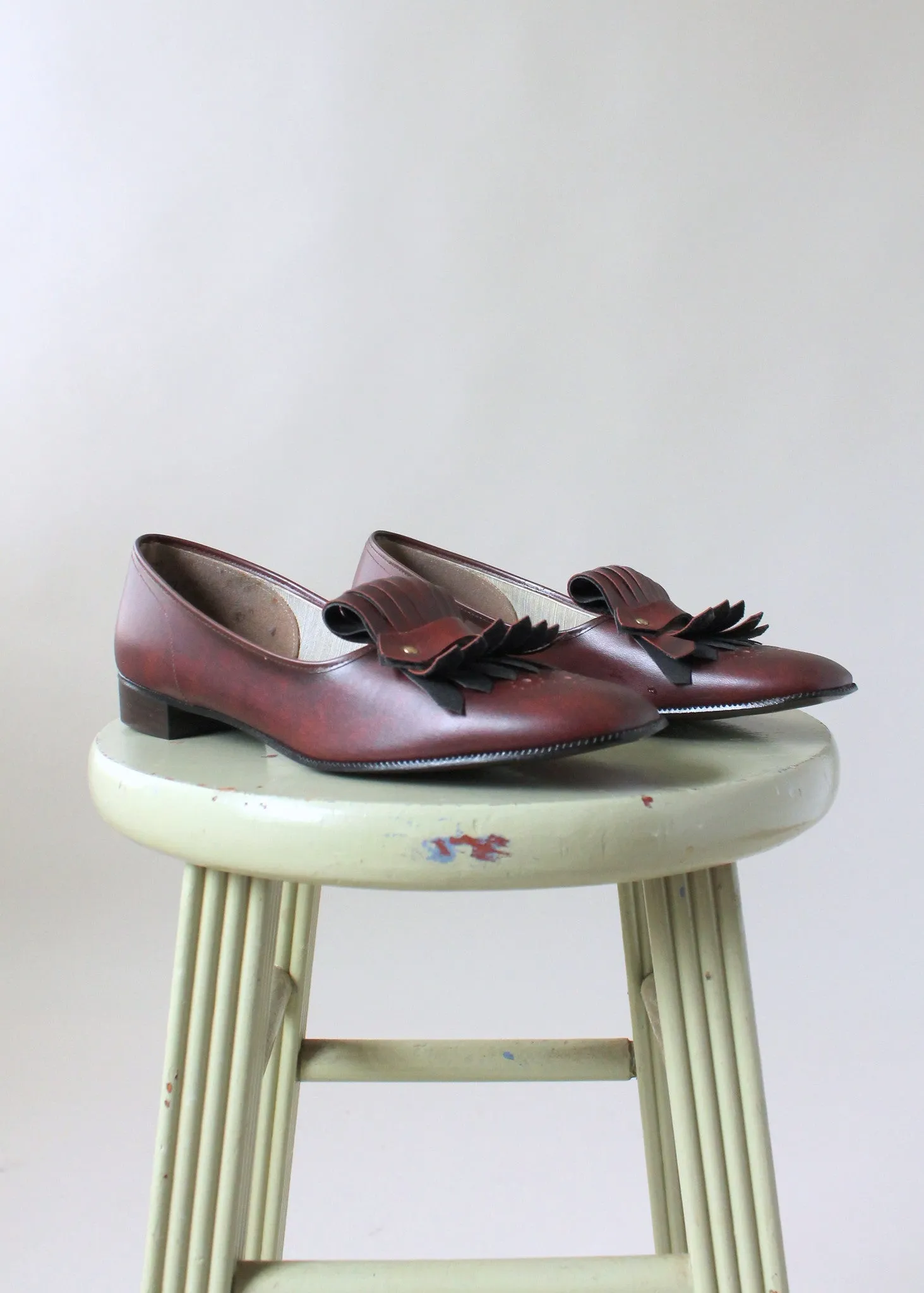 Vintage 1960s NOS Fringed Oxford Loafers