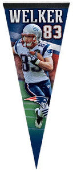 Wes Welker "Action 83" New England Patriots Premium Pennant LE/1000 - Wincraft