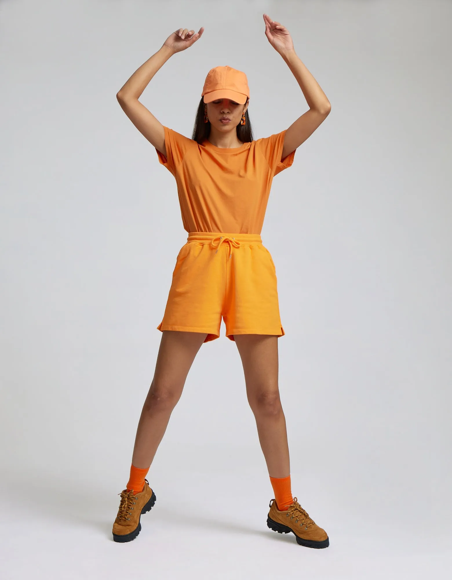 Women Organic Sweatshorts - Sunny Orange