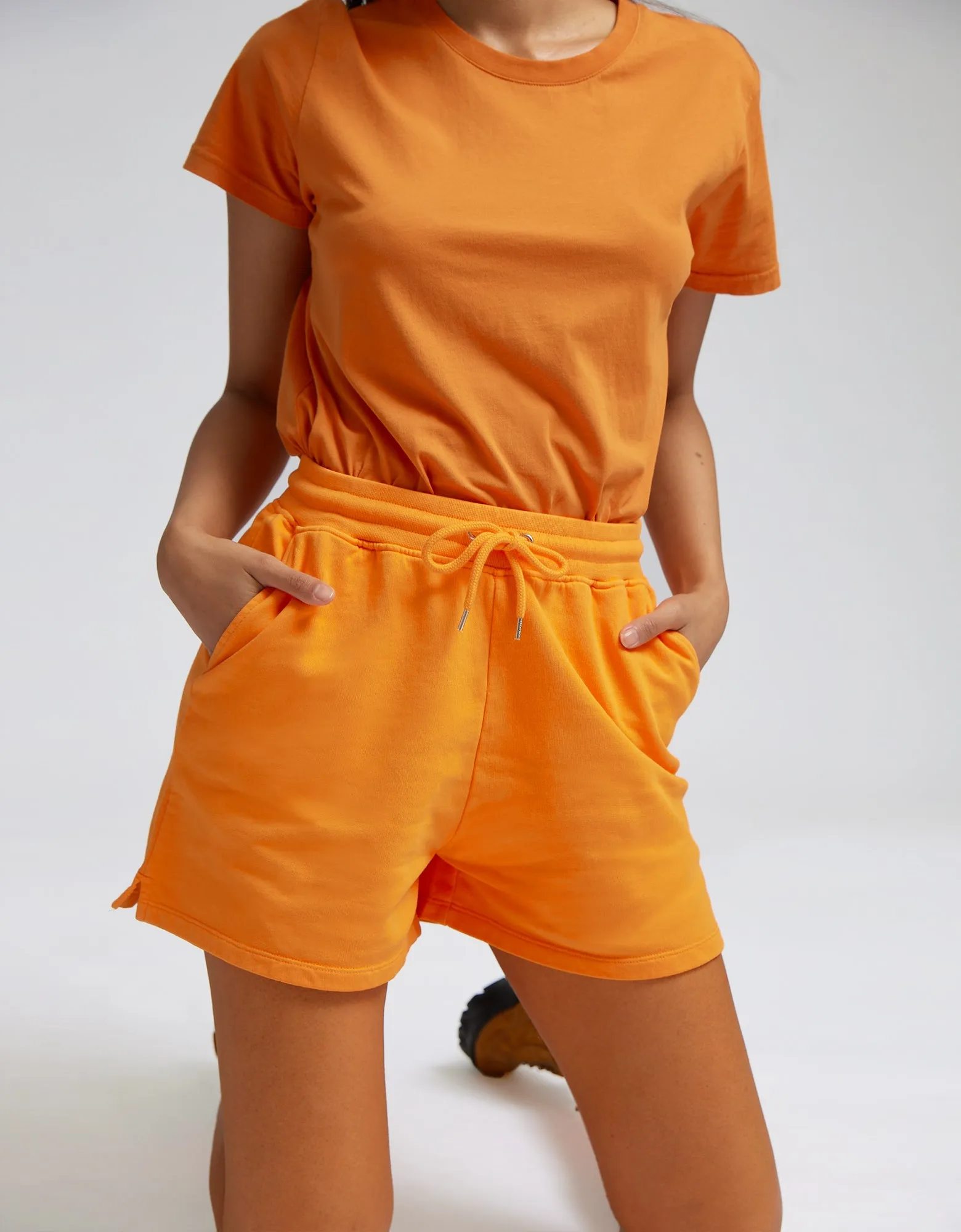 Women Organic Sweatshorts - Sunny Orange