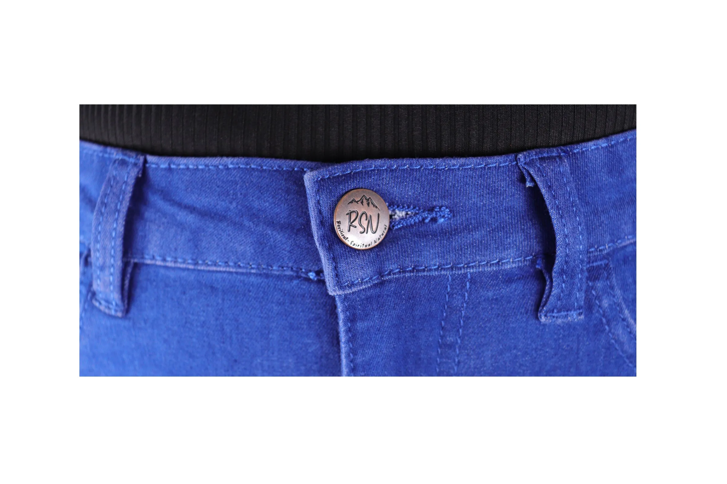 Women's All Season All Purpose Super Stretch Skinny-Fit Button Closure Denim Jeggings (Royal Blue)