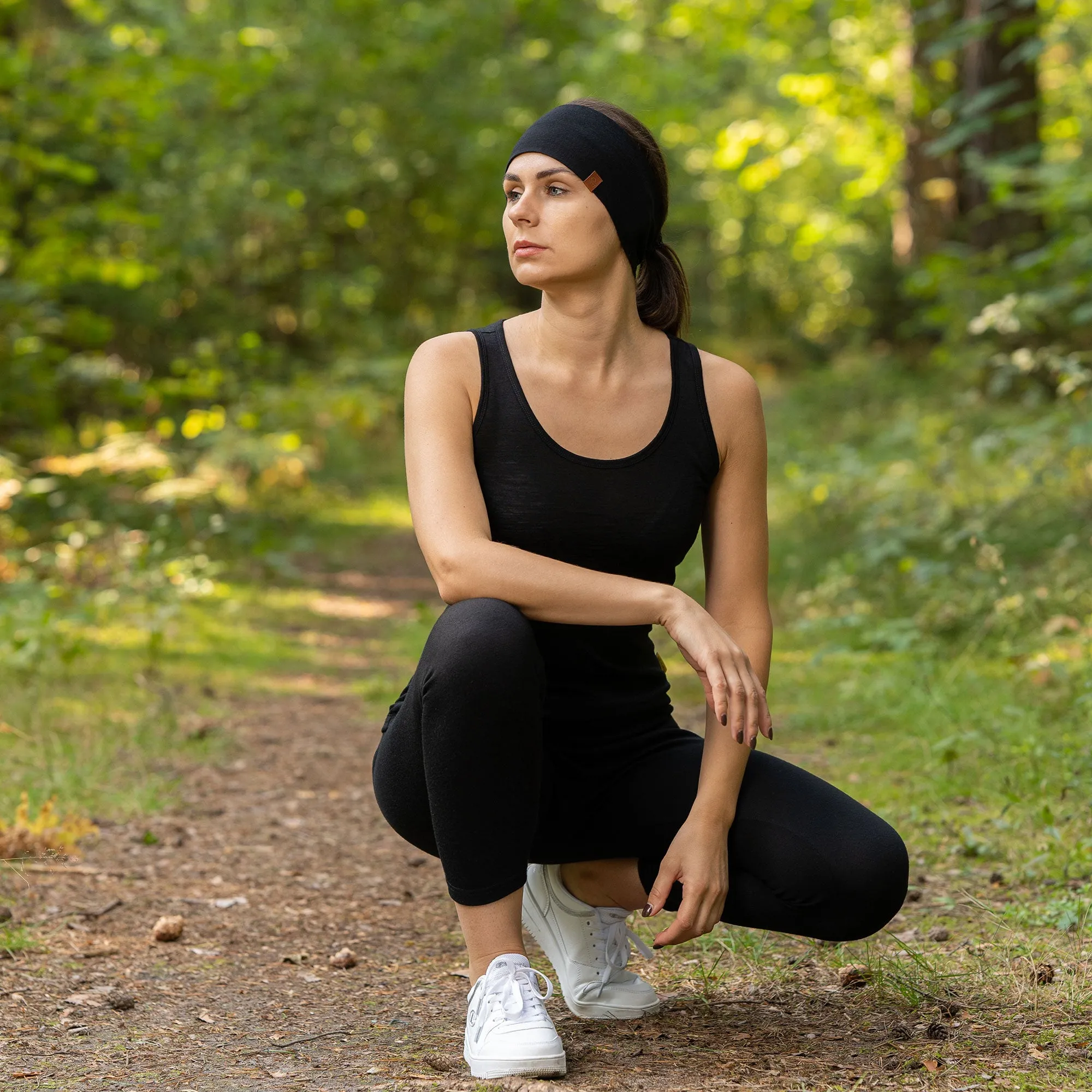 Women's Merino Headband Black