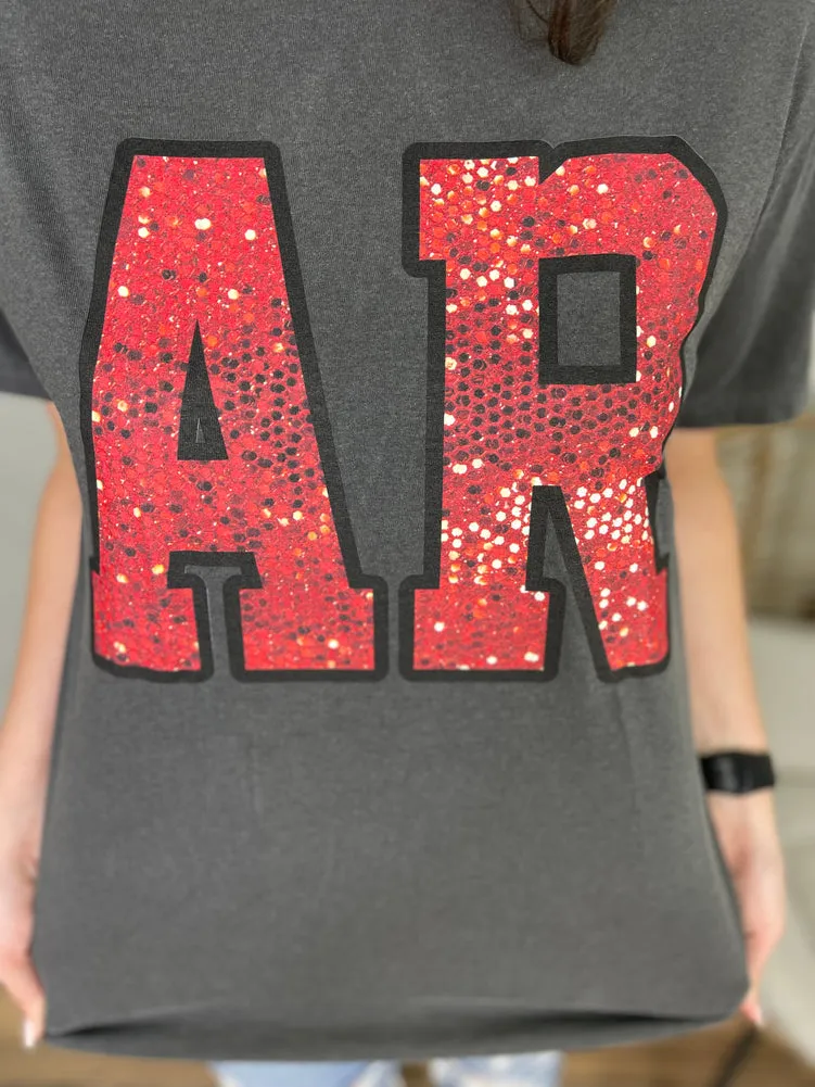 Woo Pig Faux Sequin in Pepper by Johnny and June tees